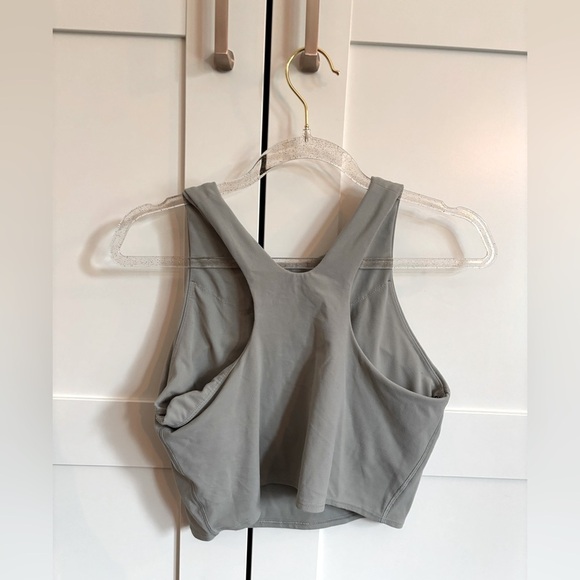 Athleta Conscious Crop Bra Tank Powervita Stretch Active Size Small Sage Green - Picture 3 of 3